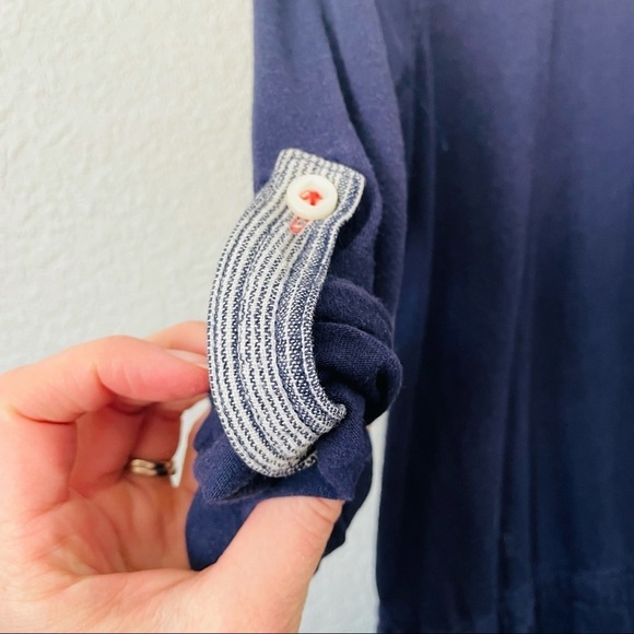 Anthropologie Postmark Brand Blue and White Stripe Tunic Top - Picture 11 of 15